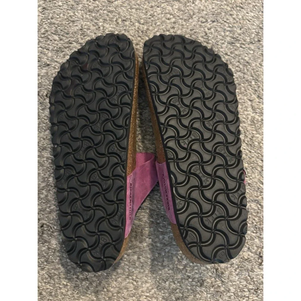 Birkenstock Gizeh Braided Oil Rubbed Leather Sandals,Fuchsia, Womens 39 US 8